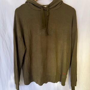 Peace Love World olive Green Comfy Relaxed Fit Hoodie | Size S |
